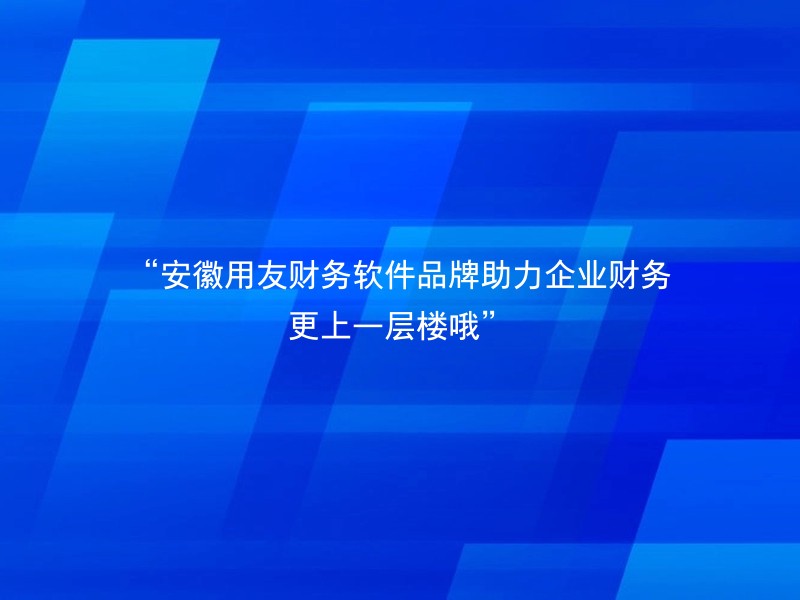“安徽用友财务软件品牌助力企业财务更上一层楼哦”